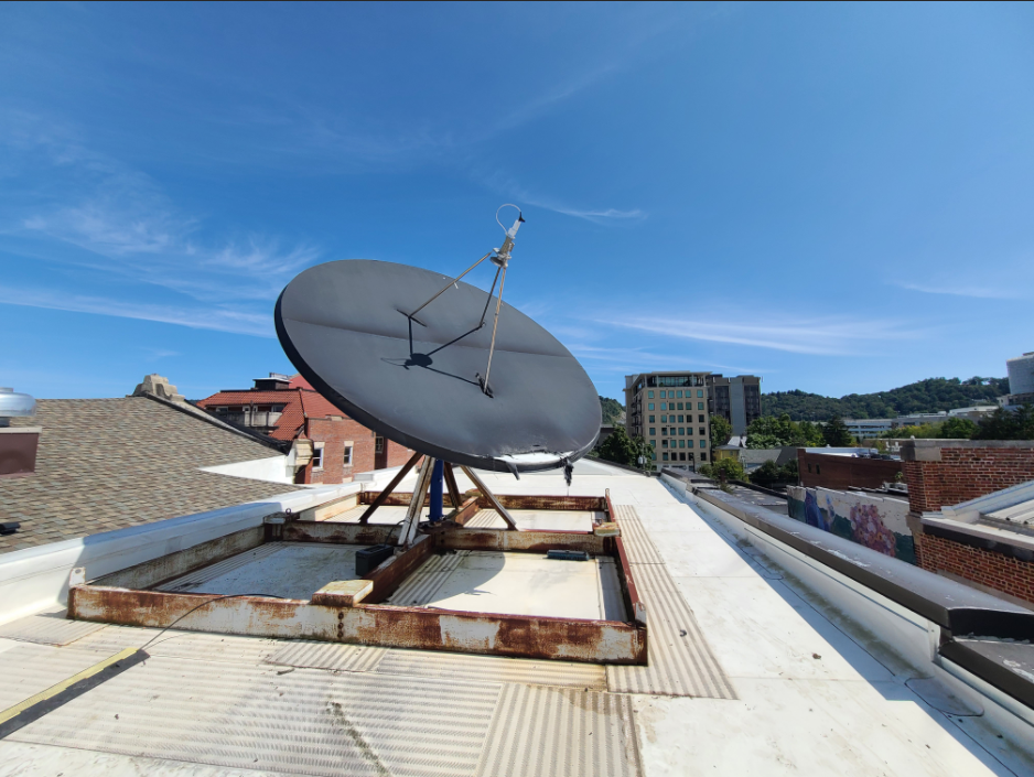 Satellite Dish on BPR Studios Roof